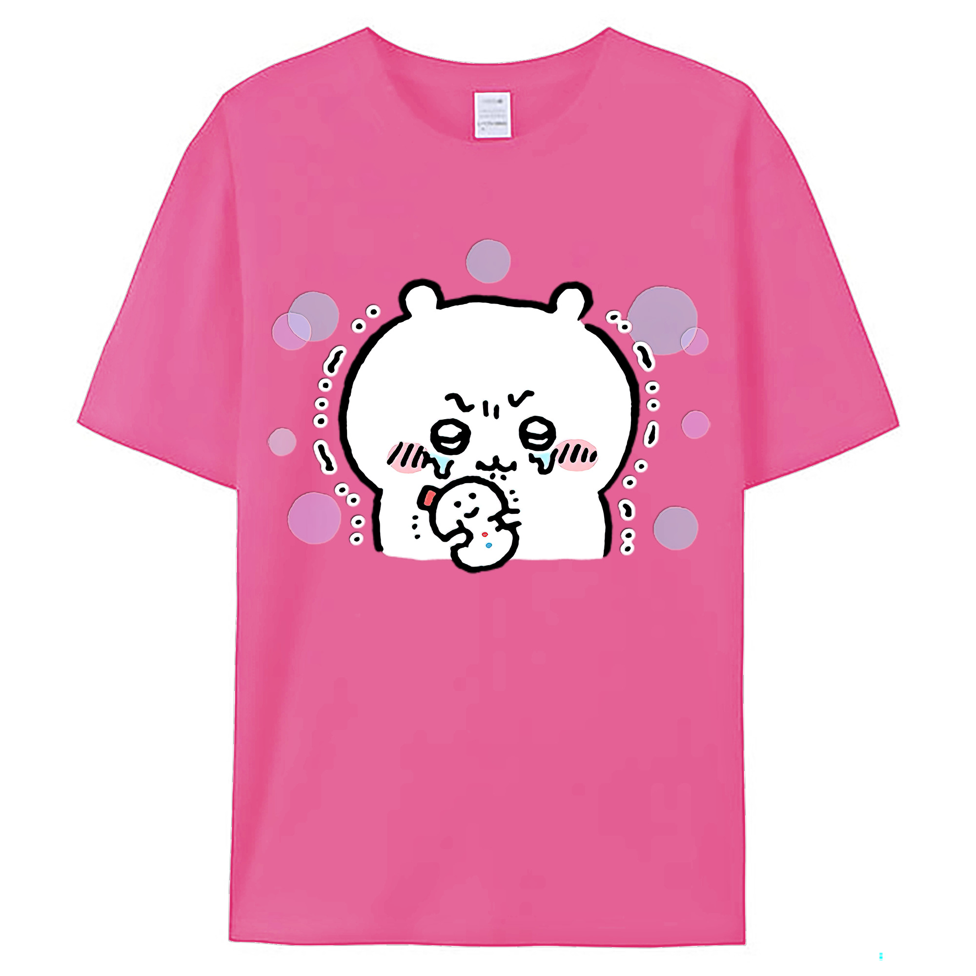 （画像用） ちいかわ ちいかわ Chii-kawa chiikawa レディースカジュアルプリントTシャツ（綿100％）